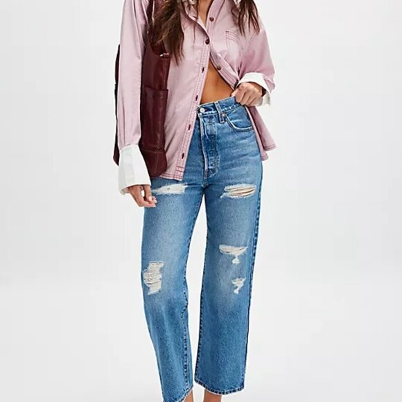 Levi's Denim - Levi_s Ribcage Straight Ankle Jeans / Live For The Music